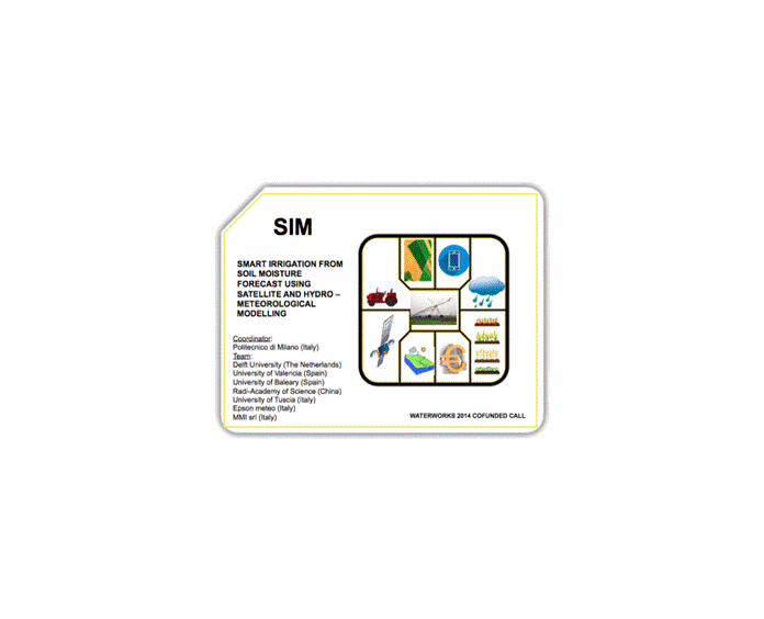 SIM - Smart irrigation from soil moisture forecast using satellite and hydro-meteorological modelling