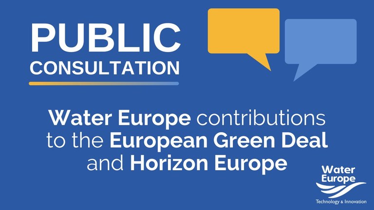 Water Europe launches Online Public Consultation on possible contribution to the EU Green Deal