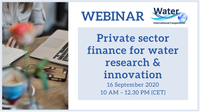 Water JPI Webinar on private sector finance for water research & innovation